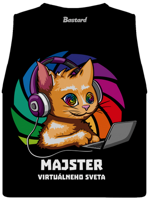 Majster virtuálneho sveta dámske tielko voľné Black