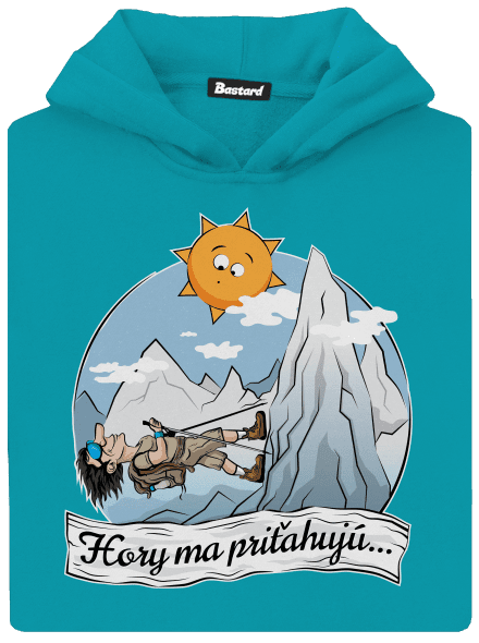 Hory ma priťahujú detská mikina klokanka Hawaiian Blue