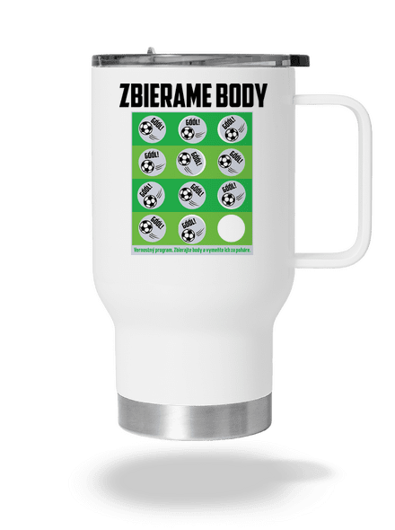 Zbierame body - futbal termohrnček White