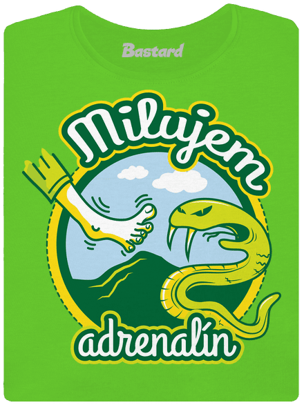Milujem adrenalín dámske tričko Apple Green