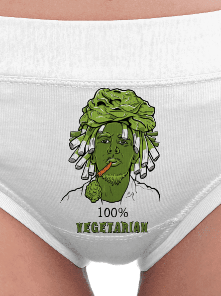 100% vegetarián dámske nohavičky White