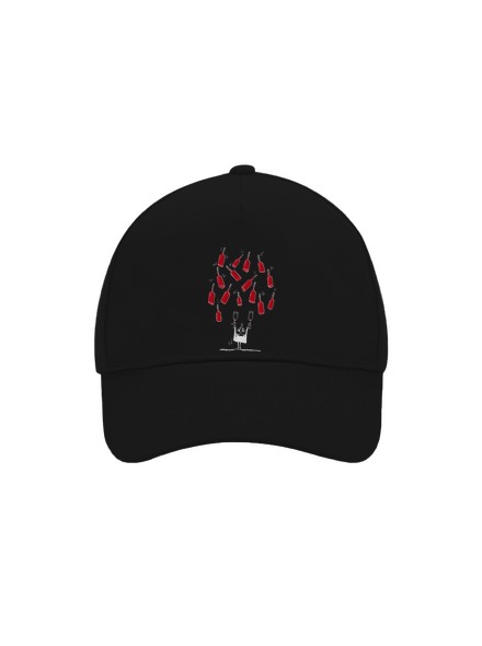 Šťastný vinár šiltovka baseballka Black