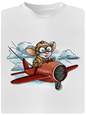 Tryskomyš detské športové tričko White