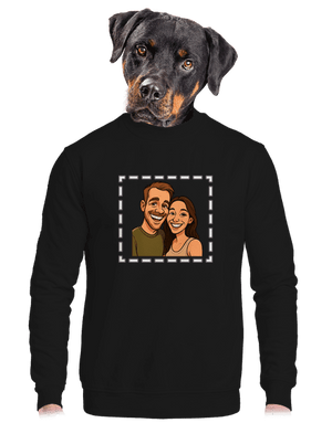 Karikatúra z vlastnej fotky unisex mikina bez kapucne Black