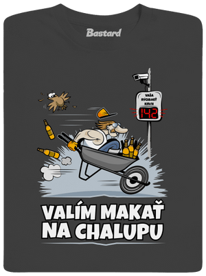 Valím na chalupu pánske dlhý rukáv Dark Grey