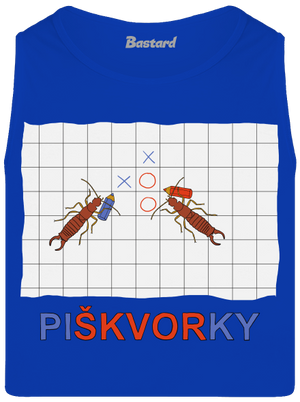 Škvorí piškvorky pánske tielko Royal Blue