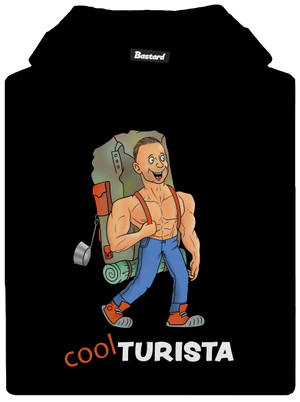 Cool turista detská mikina klokanka Black