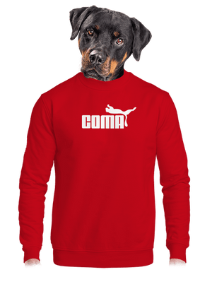 Coma unisex mikina bez kapucne Red