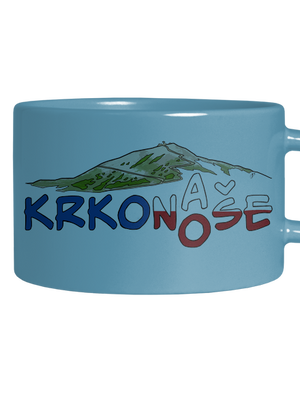 Krkonoše hrnček makronka Blue Macaron
