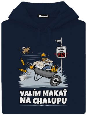 Valím na chalupu pánska mikina klokanka Navy