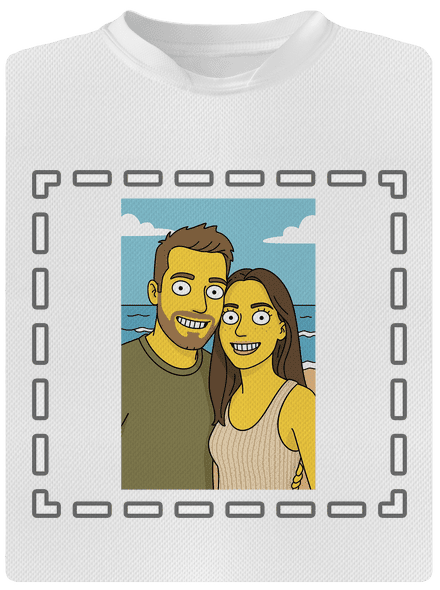 Simpsonovi z vlastnej fotky pánske športové tričko White