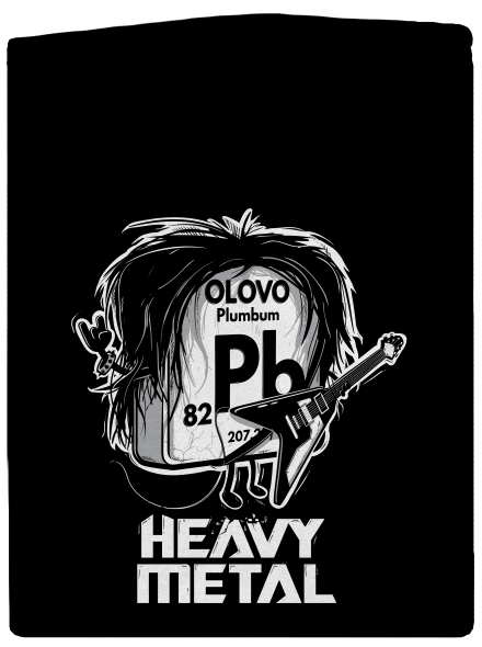 Heavy Metal pánska mikina na zips Black