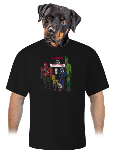 Laser's not a toy unisex tričko oversized Black