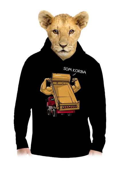 Korba detská mikina klokanka Black