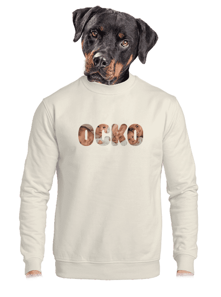 Nápis ocko z vlastných fotiek unisex mikina bez kapucne Off White