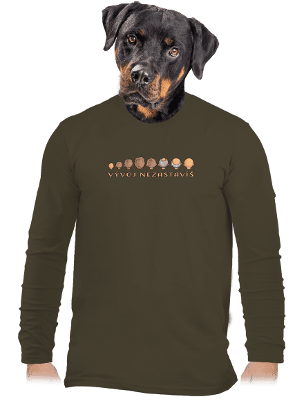 Vývoj nezastavíš pánske dlhý rukáv Urban Khaki
