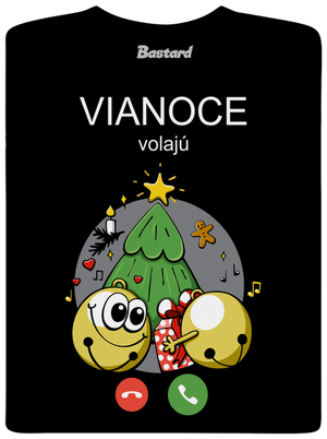 Vianoce volajú pánske dlhý rukáv Black