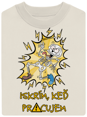 Iskrím unisex mikina bez kapucne Off White