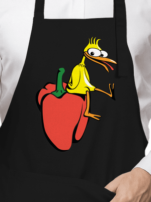 Kura na paprike zástera Black