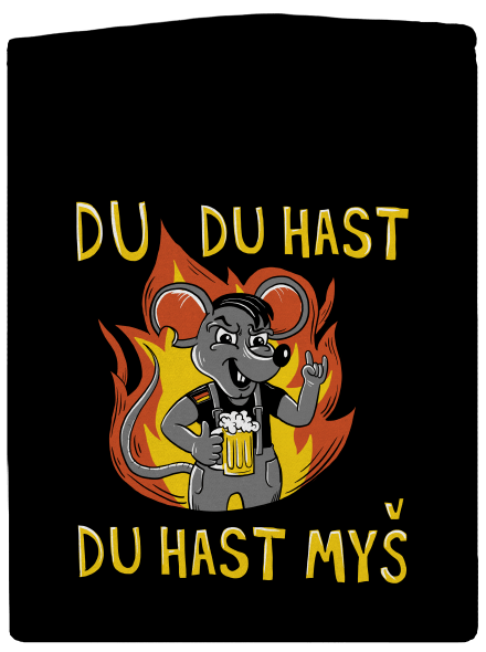 Du hast myš dámska mikina na zips Black