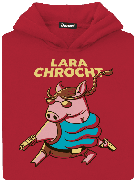 Lara Chrocht detská mikina klokanka Fire Red