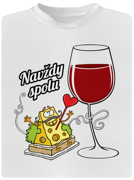 Navždy spolu pánske športové tričko White
