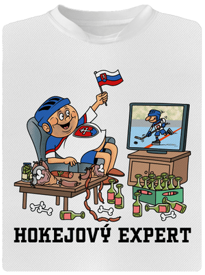 Hokejový expert pánske športové tričko White