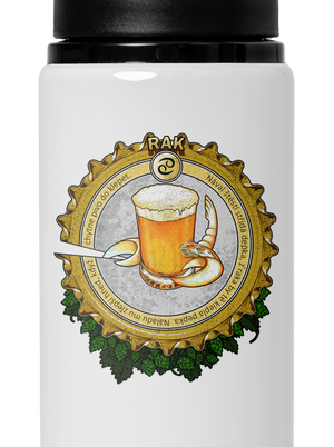 Pivný horoskop: Rak flaša na vodu White