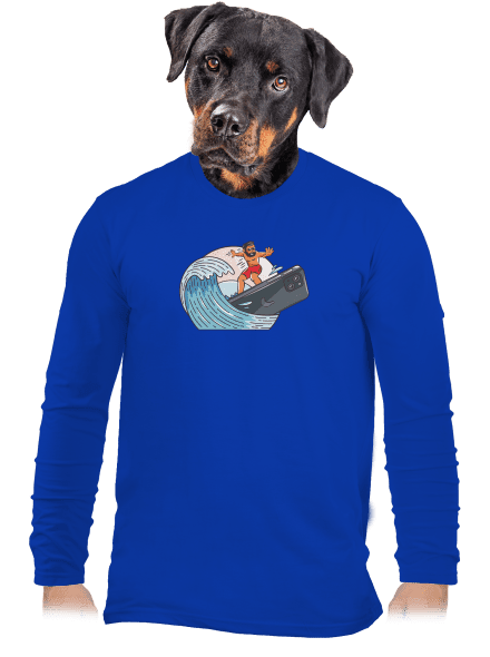Som surfer pánske dlhý rukáv Royal Blue