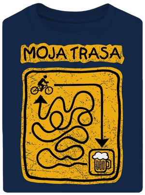 Moja trasa unisex tričko oversized Midnight Blue