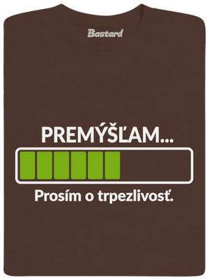 Premýšľam pánske tričko Brown
