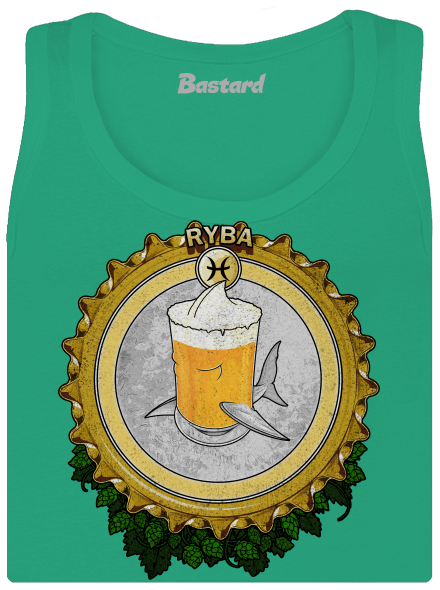 Pivný horoskop: Ryba dámske tielko klasické Mint Mal