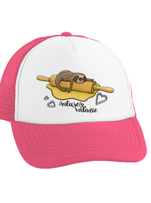 Milujem váľanie šiltovka truckerka Fluorescent Pink cap