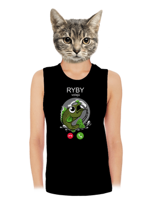 Ryby volají dámske tielko voľné Black