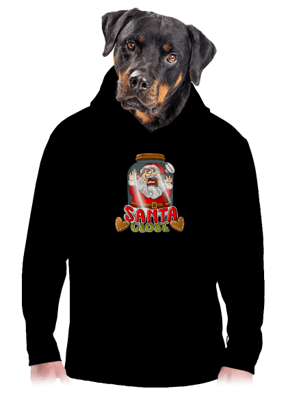 Santa Close pánska mikina klokanka Black