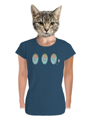 AI baby dámske tričko prémium Petrol Blue