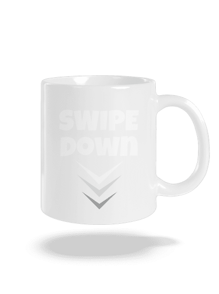 Swipe down klasický hrnček White