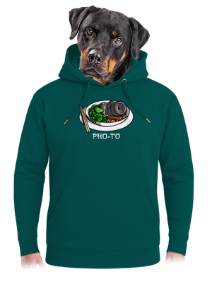 Pho-to unisex mikina premium Emerald Green