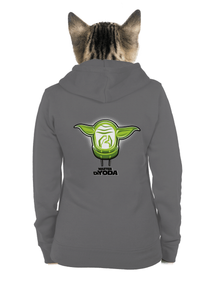 Mistr DiYoda dámska mikina na zips Steel Gray