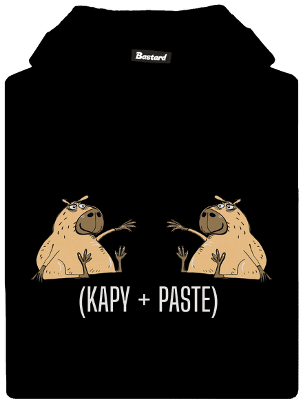 Kapy paste detská mikina klokanka Black