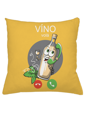 Biele víno volá vankúš Yellow Gold