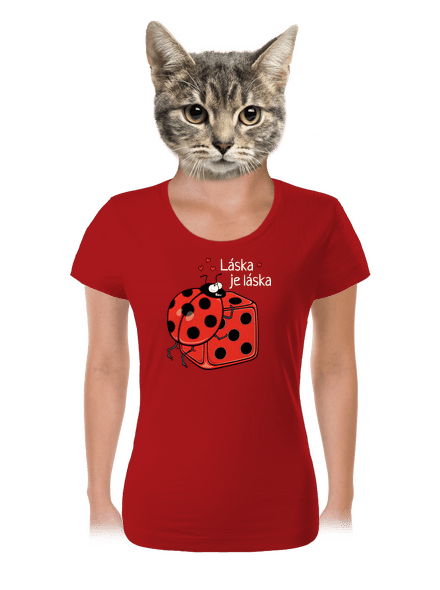 Láska je láska dámske tričko Red Mal
