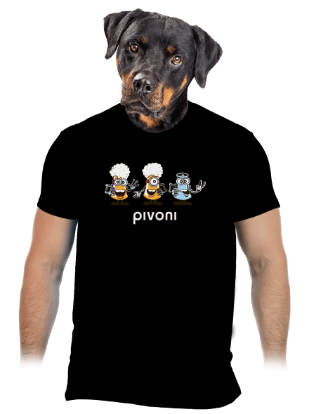 Pivoni pánske tričko Black