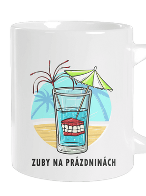 Zuby na prázdninách veľký hrnček White