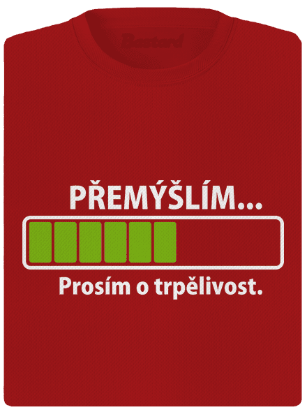 Premýšľam dámske športové tričko Red Mal