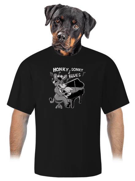 Honky donky blues unisex tričko oversized Black