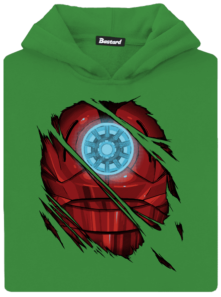 Ironman detská mikina klokanka Kelly Green AWD