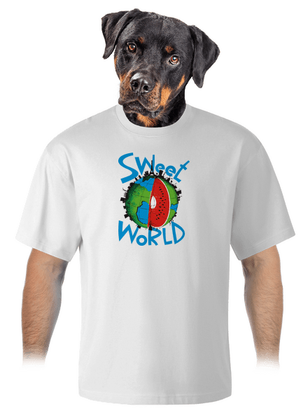 Sweet World unisex tričko oversized White