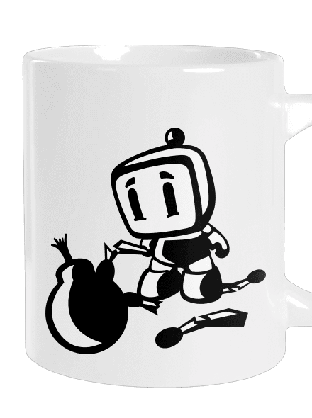 Bomberman veľký hrnček White