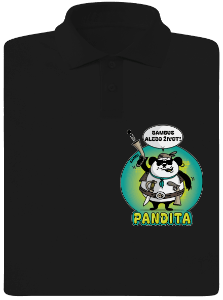 Pandita pánska polokošeľa Black